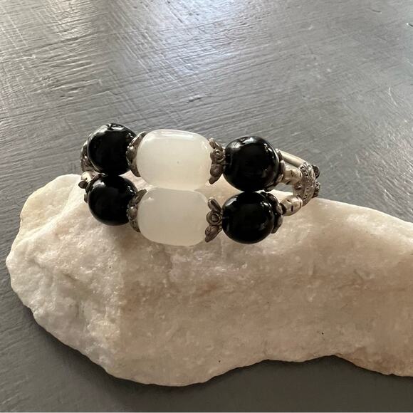 Polished Stones Silver Tone Bracelet - Picture 3 of 9